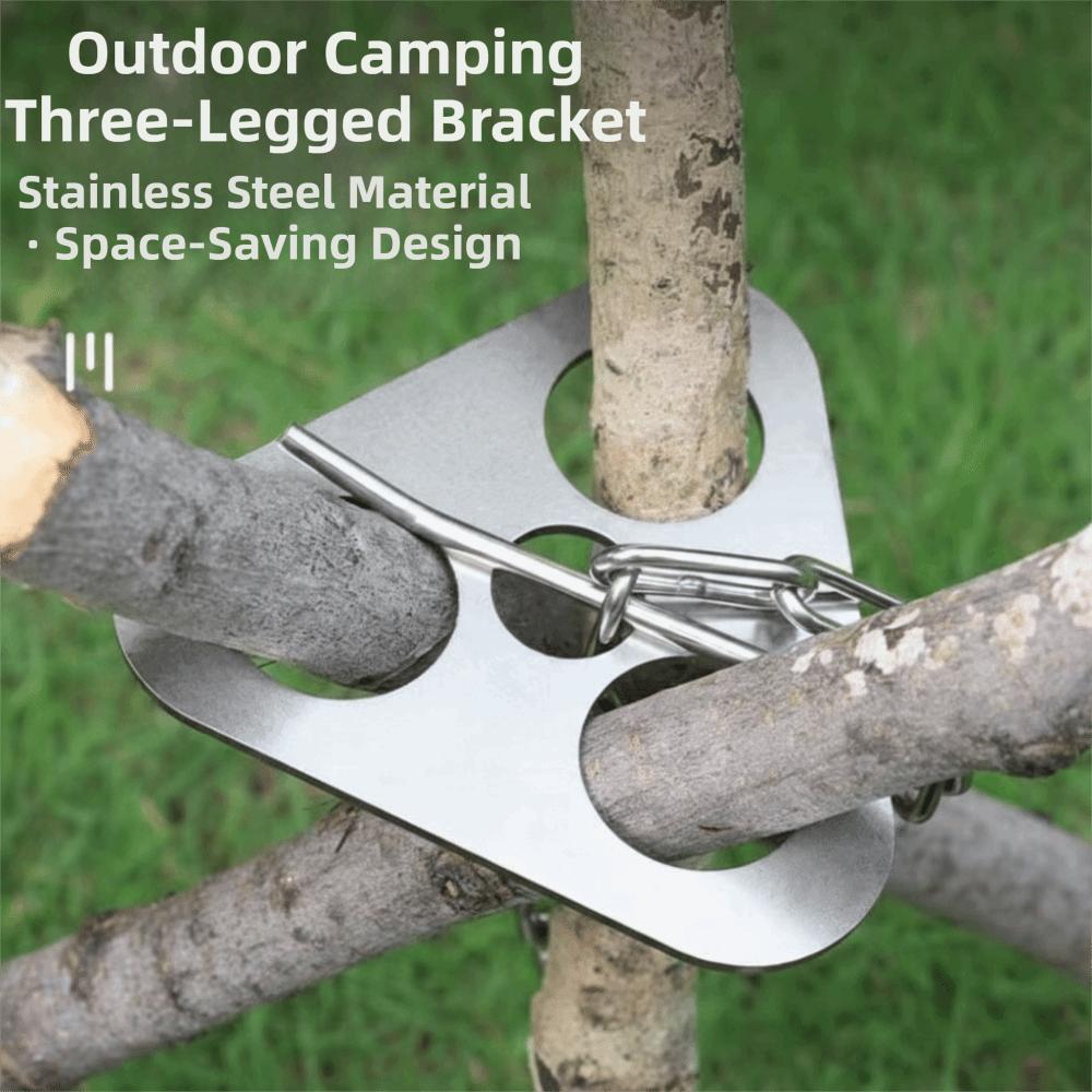 Adjustable BBQ Tripod Detachable Pot Tripod Set Camping Gear Camping Tripod Outdoor Cooking