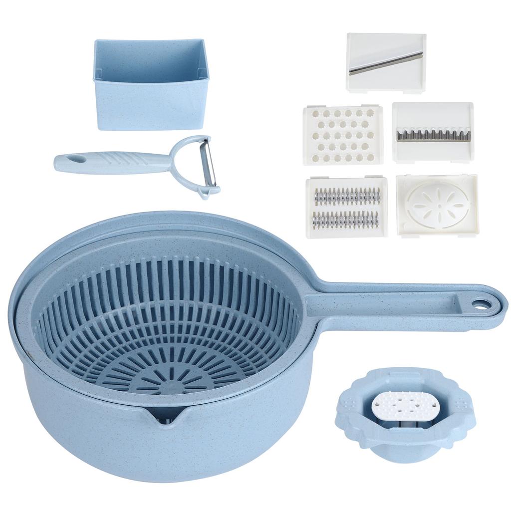 Food Shredder Chopper Multifunction Manual Vegetable Potato Grater Kitchen Utensils Blue