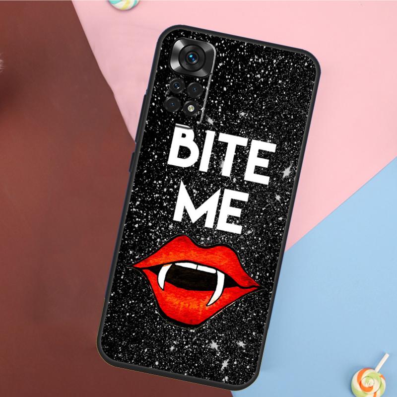 Sexy Vampire Lips Cover For Xiaomi Redmi Note 14 13 12 9 10 11 Pro 9S 10S 11S 12S Redmi 14C 10C 12C 13C Case