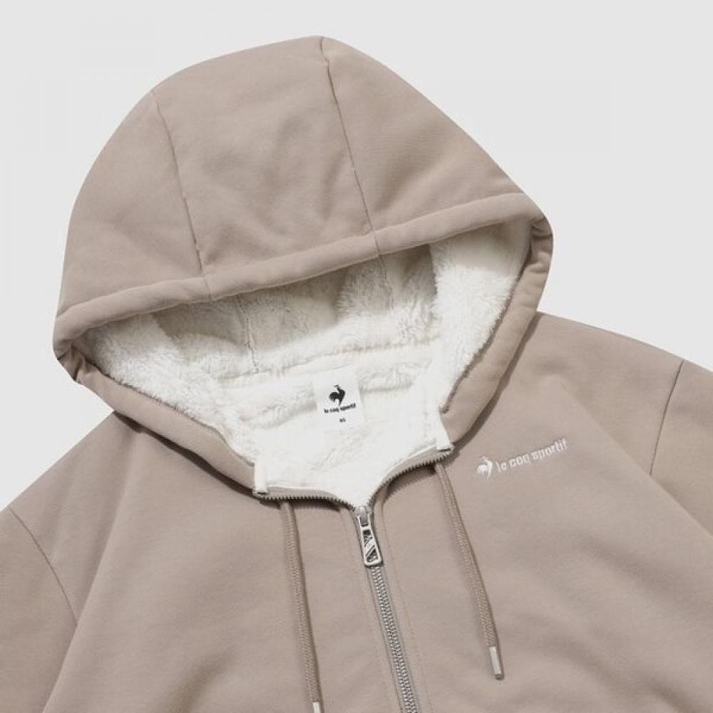 Le Coq Sportif Uni Sherpa Loose Fit Hoodie Zip Up Dbg Qq423lfto1