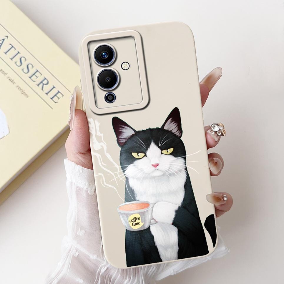 Cartoon Fashion Back Cover For Infinix Note 12 Pro 5G Phone Case Infinix X671B Soft Silicone Dragon Astronaut Black Cat Funda