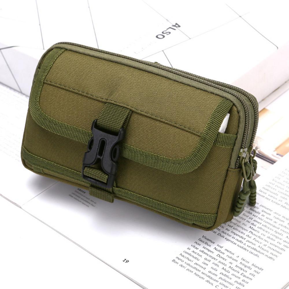 

Nylon Colth Belt Waist Bag Horizontal/Vertical Style Phone Purse Mobile Phone Bags Outdoor Horizontal Green
