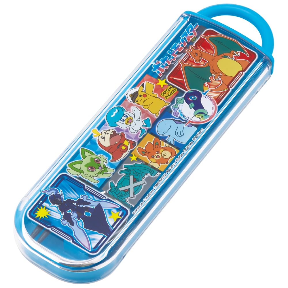 Skater Antibacterial 24 Chopsticks and Spoon Made In Pokémon Set, Japan, CCA1AG-A