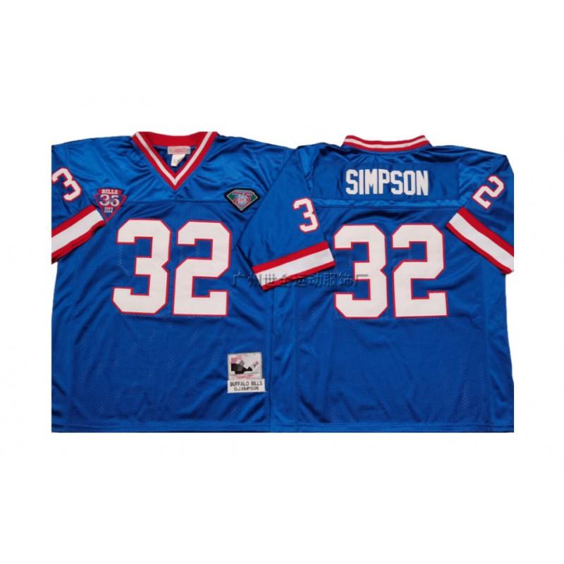 Retro Buffalo Bills Football Jersey Mens Short Sleeve Cotton Blend Sports Tee Vintage Style
