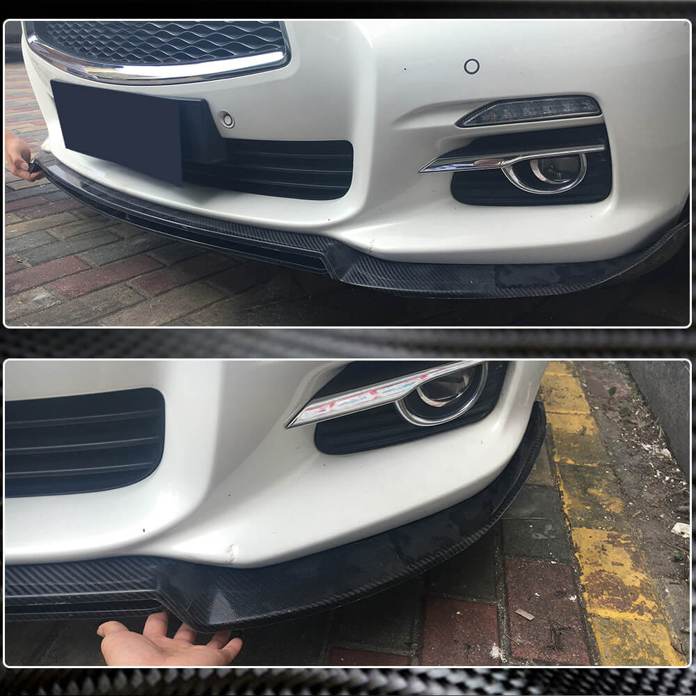 Front Bumper Lip V2 (for Q50 Base 2014-2017, Carbon) for Infiniti Q50/Q60