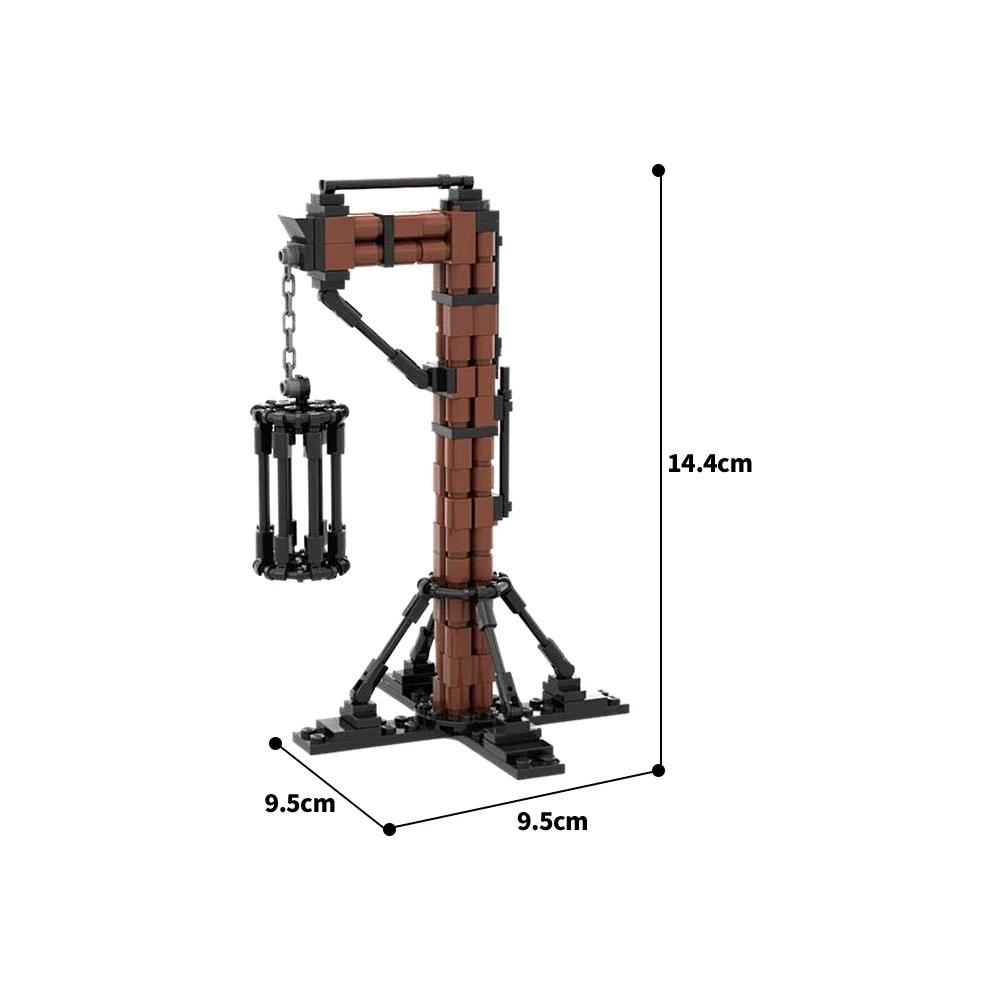 Gobricks MOC Mittelalterliches Militärisches Galgen Ziegel Mittelalterliche Gefängnis Montage Galgen Bausteine Set Lernspielzeug Für Geschenk