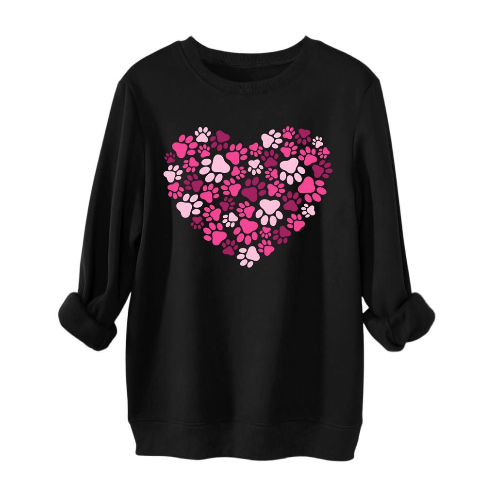 Dámská mikina s kulatým výstřihem Podzimní grafické mikiny Dovolená Dlouhý rukáv Spuštěná ramena Pulovr