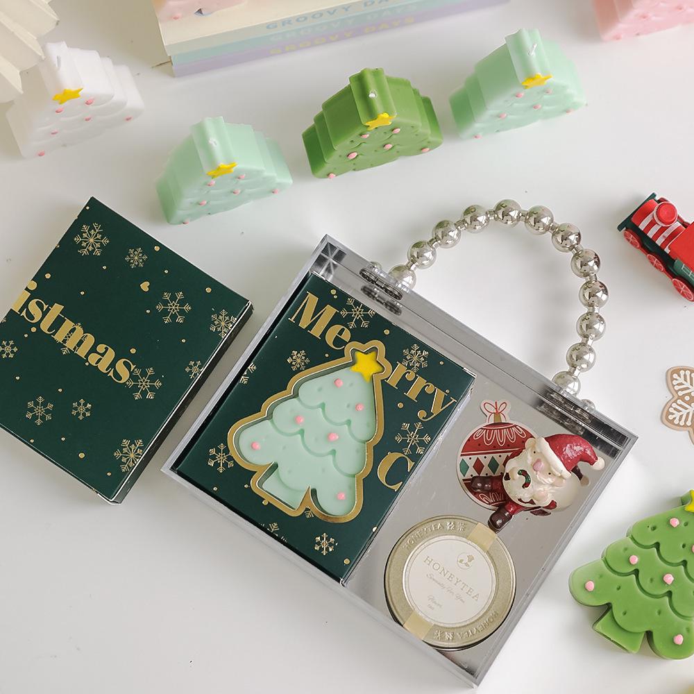 Christmas Tree Shaped Scented Candle Gift Box - Holiday Decoration & Souvenir