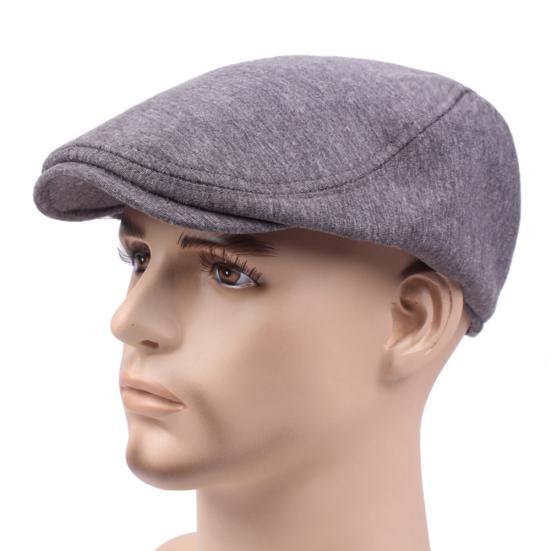 Pánská vintage bavlněná čepice Newsboy Jednobarevná Plochý baret Outdoorové sporty Sluneční klobouk