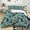 Cartoon Dog Pattern Background Print Bedding Set 1 Duvet Cover 2 Pillowcases For Adult And Children Luxury Gift Full Size