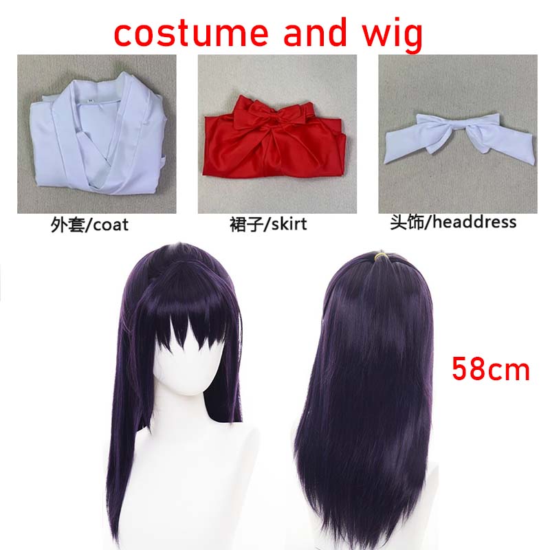 Iori Utahime Cosplay Costume Girls  Kimono Suits Woman Tops Dress Halloween Party Iori Utahime Outfits Headwear For Comic Con