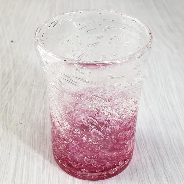 

Kubagasaya Ryukyu Glass Glass Long Beer Okinawa Souvenir Fluorite Fluorite Firefly Bubble Tumbler [kubagasaya] (Gold Red)