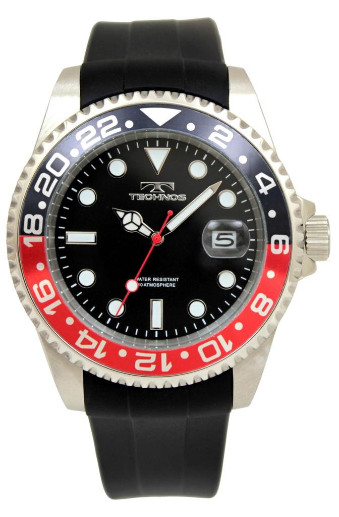 TECHNOS T6C28SH Date 100th Anniversary Black Men's Watch, Model,