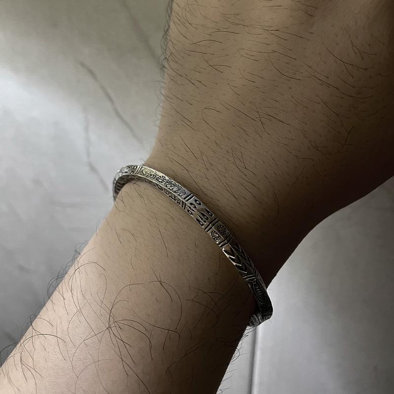 Retro Mobius Strip Totem Bracelet For Men Zinc Alloy Color Punk Gothic Rock Hiphop Adjustable Bracelet Biker Accessories Unisex Gift