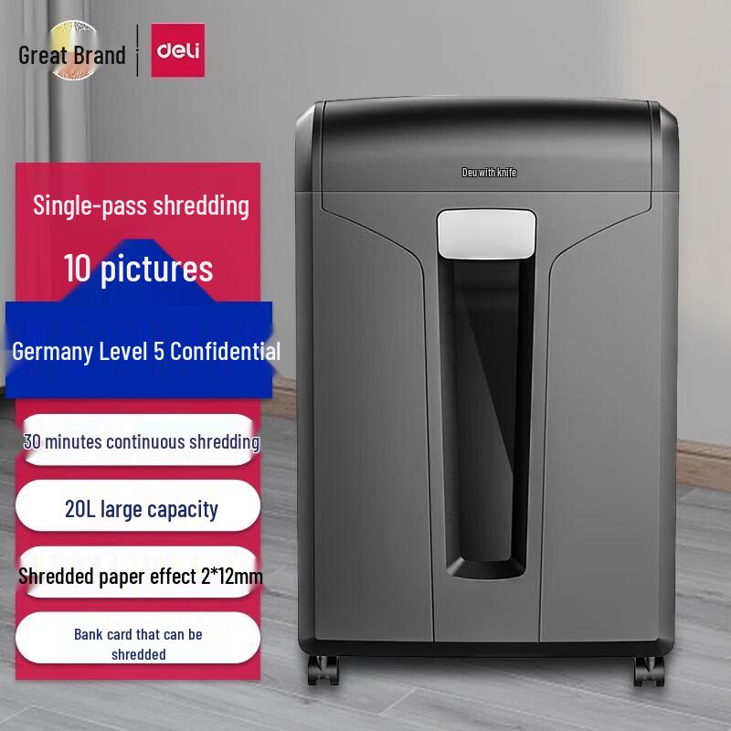 

Deli 14401 High-Security Paper Shredder CN plug (adapter included)