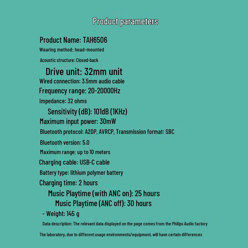 Philips H6506 Active Noise Cancelling Over-Ear Headphones