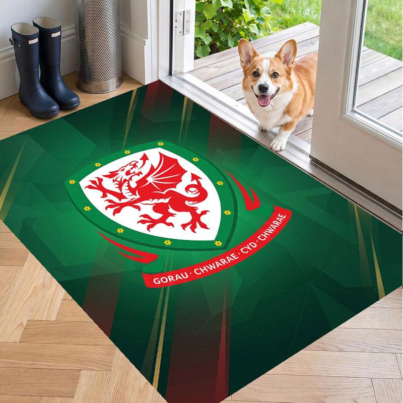 Soft Floor Carpet Wales Rugby Pattern Area Rug Decorative Mat For Home Room Decoration