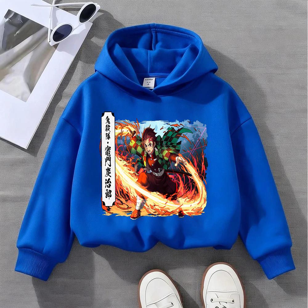 

Demon Slayer Anime Character Printed Kids Hoodie with Cool Design for Boys Girls Fashion Casual Sweatshirt 160