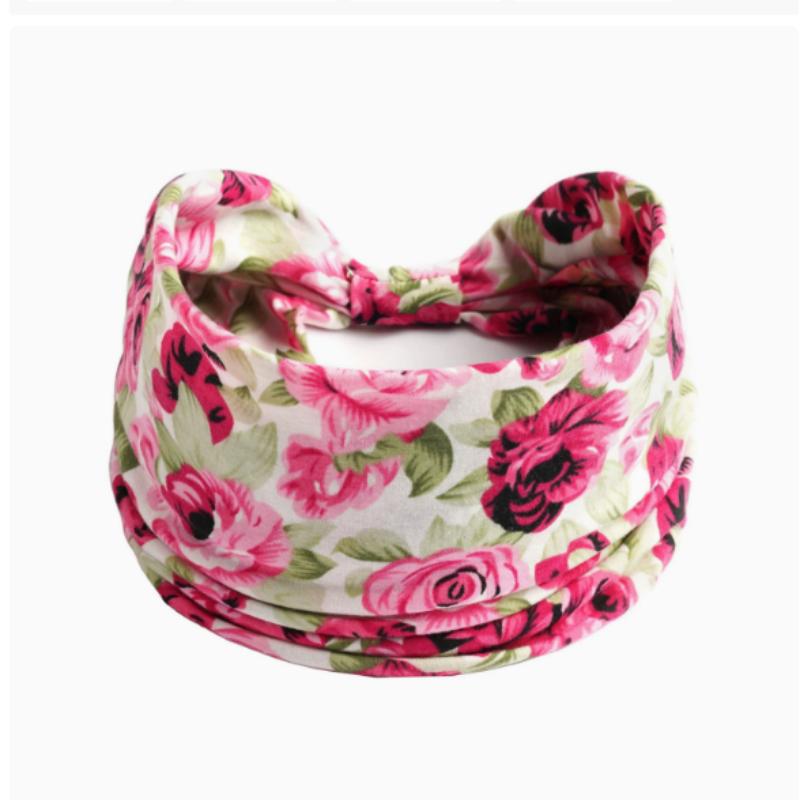 Women's  Boho Cotton Printed Headband Sports Band Striped Headband A Wide Edge Yoga Headband Soft Hair Band Headdress Bundle Women Girls Hair Band