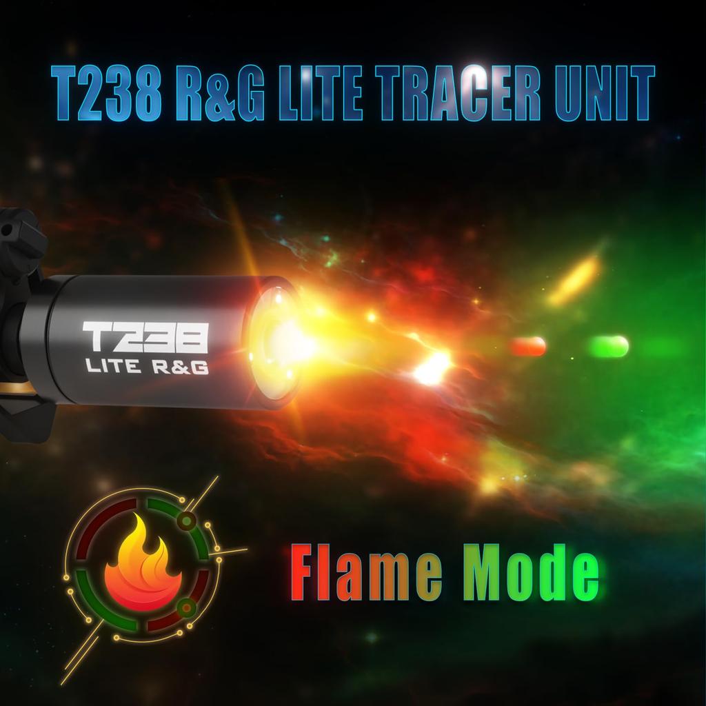 T238-LITE R&G Airsoft Tracer Unit, Spitfire Tactical Mündungsfeuer-Simulator für Airsoft/Gel-Blaster, 14mm CCW Gewindeanschluss