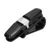 Auto Sonnenblende Brillenclip Kohlefaser 180 Grad Drehbar Universal Sonnenbrillen Kartenhalter Silber