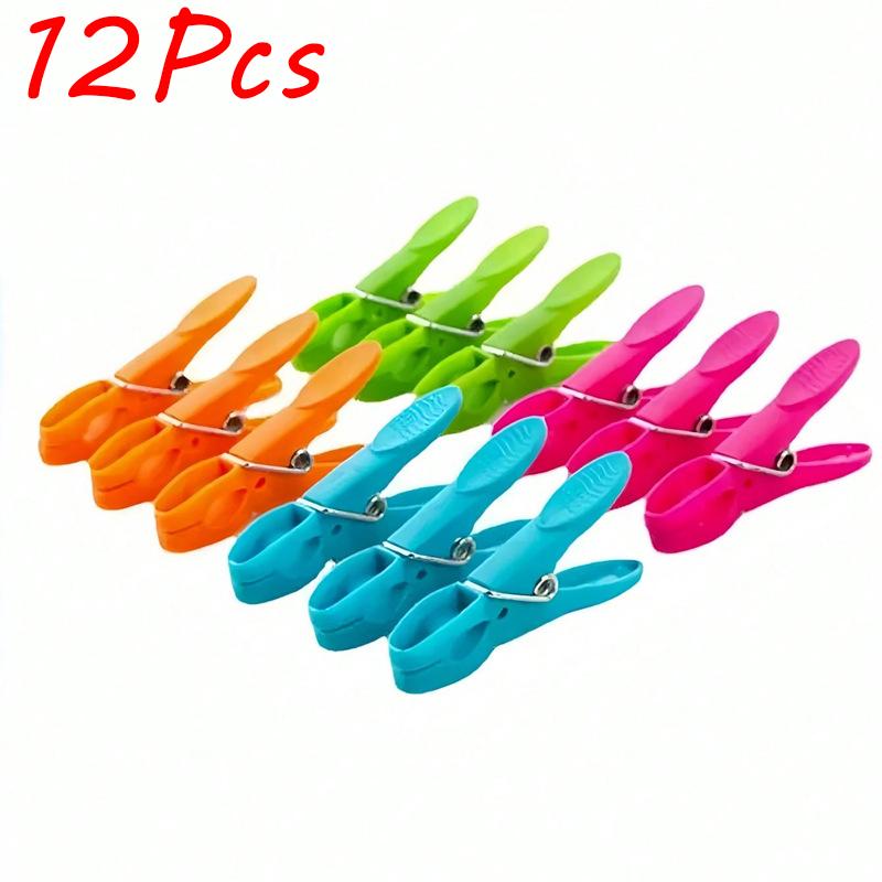 

12/24/48Pcs Clothes Pegs Socks Pins Underwear Clips Plastic Laundry Food Clip Hanging Household Clothespins Drying Rack Holder