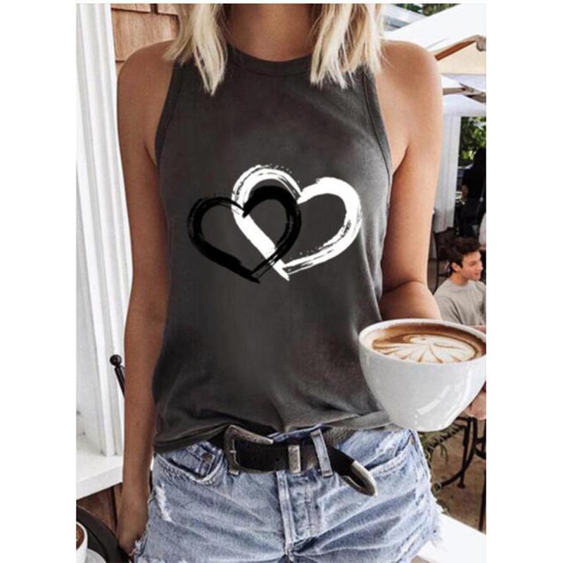 

Женская футболка без рукавов с 3D цветочным принтом, уличная одежда Y2K, топ с круглым вырезом, жилет с открытыми плечами, футболка без рукавов 4XL