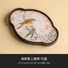 Bambus-Teetablett mit blütenblattförmigen Untersetzern im Lotus-Design Wohnzimmer Trockenaufguss-Tablett Traditionelles Chinesisches Kung Fu Tee-Set