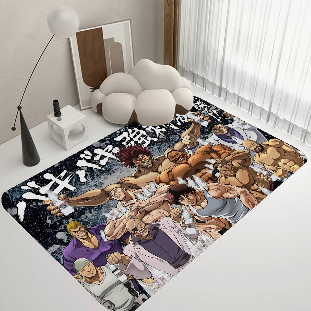 Baki Hanma Yujiro Manga Kitchen Mat Nordic Style Bedroom Living Room Doormat Home Balcony Anti-Slip Welcome Rug
