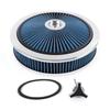 RASTP-14" x 3" Round Super Flow Thru Air Cleaner Filter Washable For 5-1/8 Carb Neck OFI149