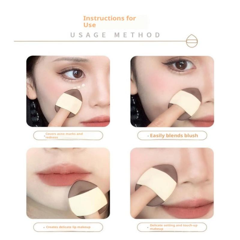 5/10Pcs Mini Finger Puff Foundation Small Teardrop Air Cushion Powder Sponge Face Concealer Bb Cream Cosmetic Applicator Makeup