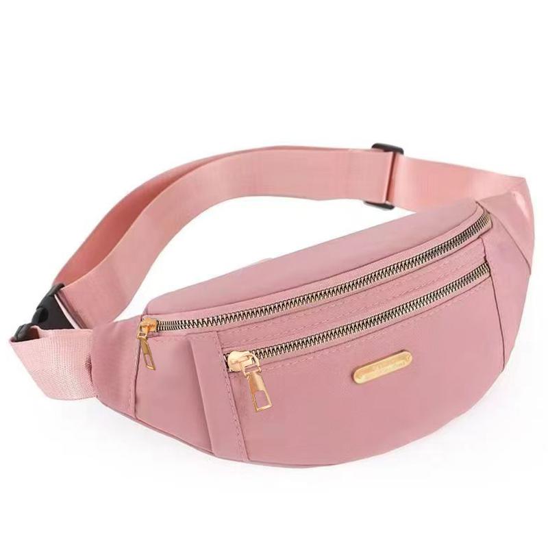 Men's and Women's Casual Waist Bag, Crossbody Bag, Durable and Versatile Frt-Clasp Shoulder Bag
