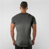 Summer Fitness Sports Short Sleeve T-shirt Work Clothes Solid Color European and American Men's Top