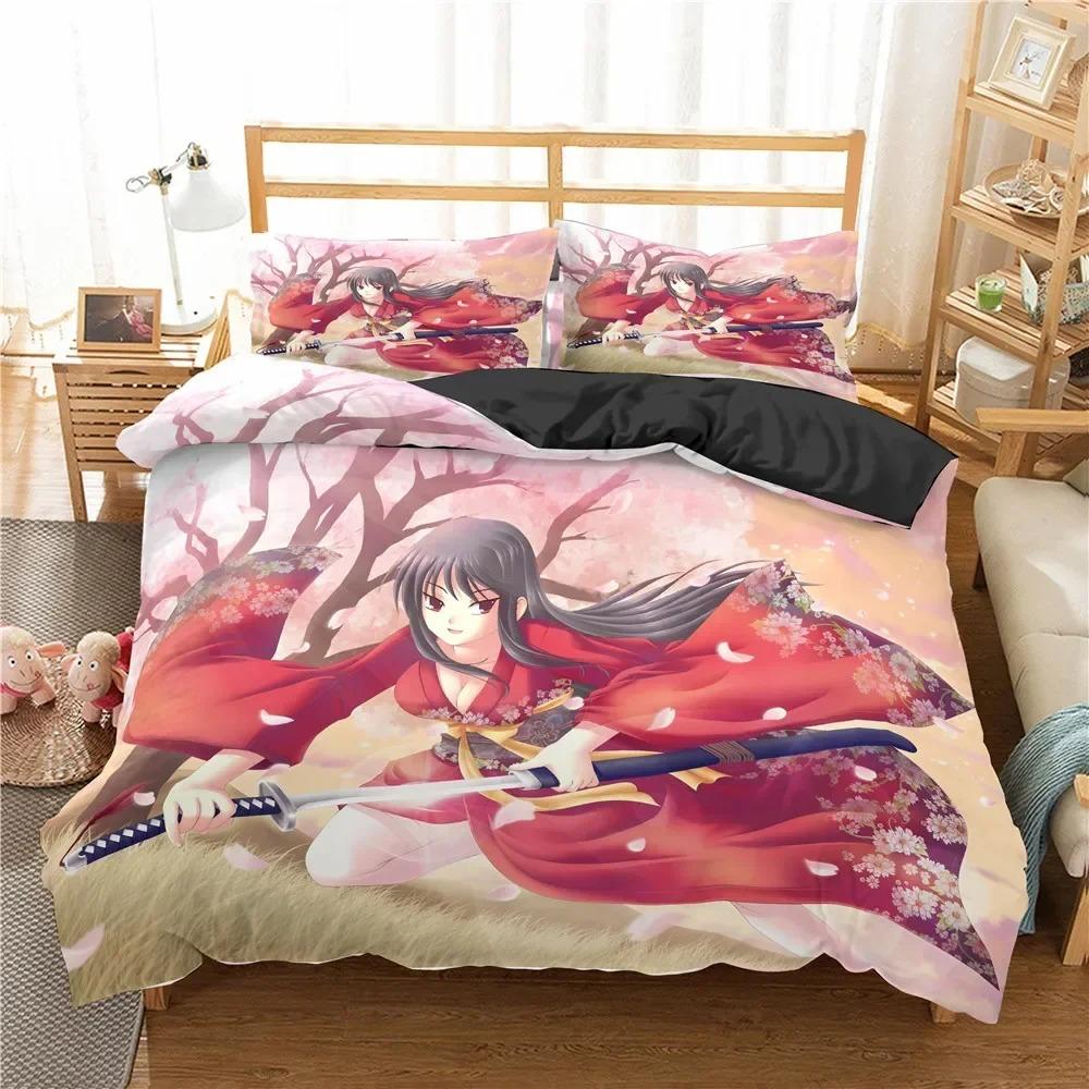 Comforter Lovely Anime Girl Bedding Set 3D Printed Suitable For Bedroom Kids Home Textile