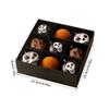 Ornements de Bal d'Halloween pour Arbre Lot de 9 Boules PVC Motif Crânes Colorés 3,14 po Boule Réutilisable Incassable Festival des Fantômes