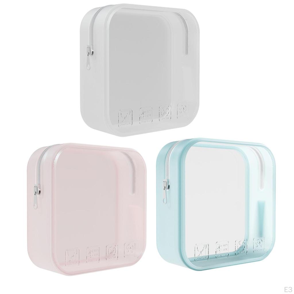 Portable Silicone Cosmetic Case for Travel Toiletries Organization