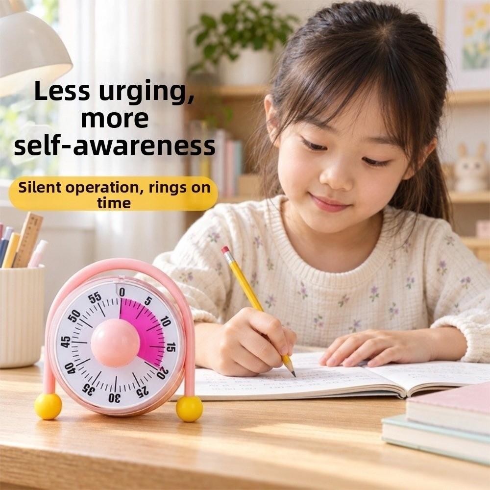Battery Free Mechanical Timer Magnetic Children Study Timer Kitchen Visual Timer Meetings