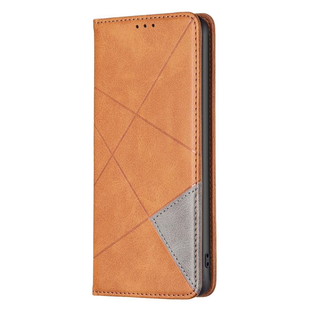 For Xiaomi Poco C75 4G/Redmi 14R 5G/14C 4G Case Card Slots Geometry Imprint Leather Phone Cover