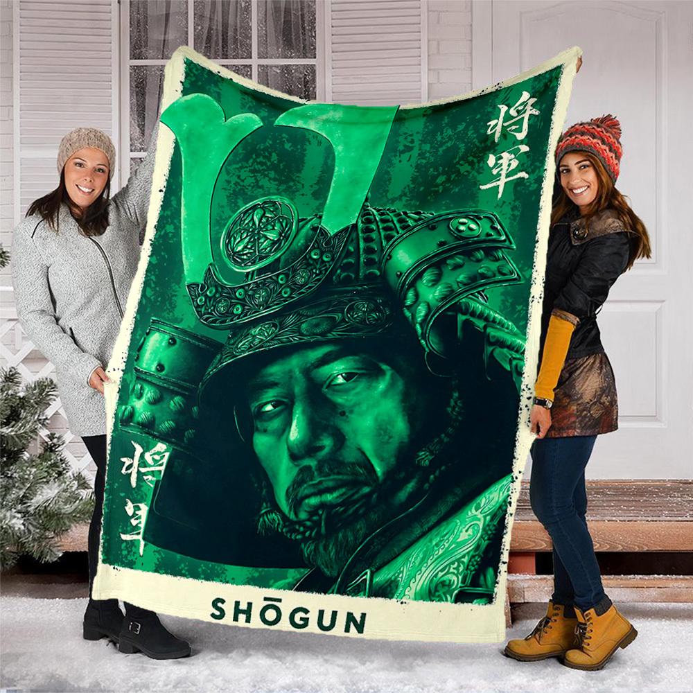 1pc Shogun Outdoor Personalized Flannel Blanket, Soft, Lightweight Personalized Flannel Blanket, Digital Printing,