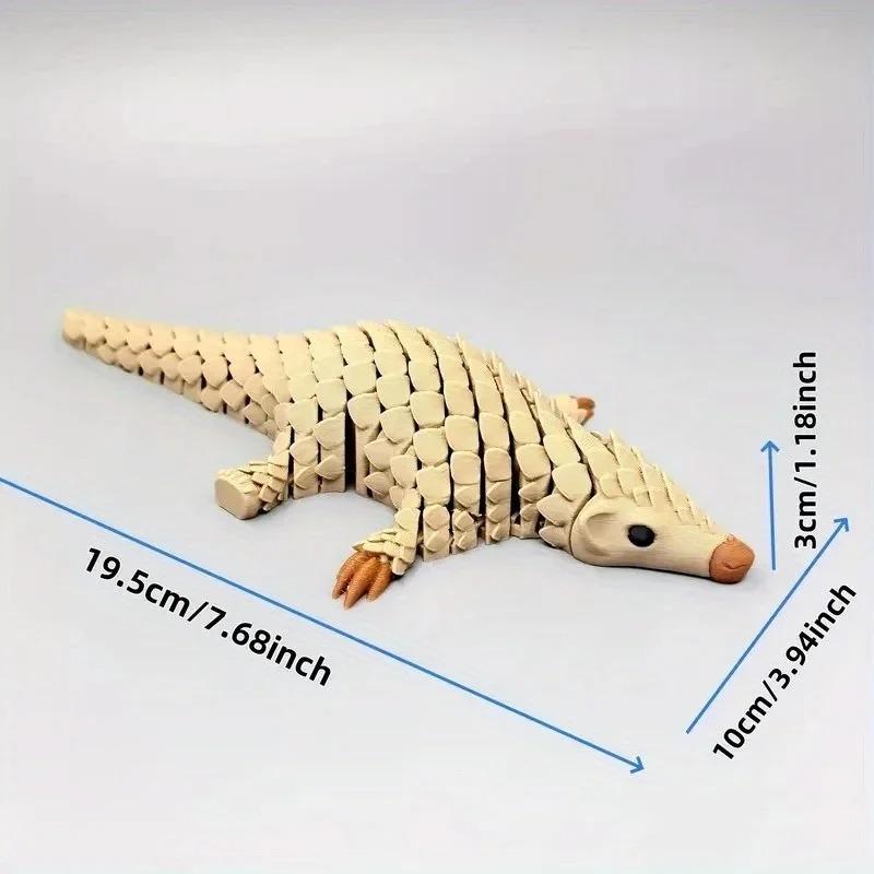 3D Printed Toy Pangolin Decorative Mini Statue Model Desktop Ornament and Collectible Family Decoration