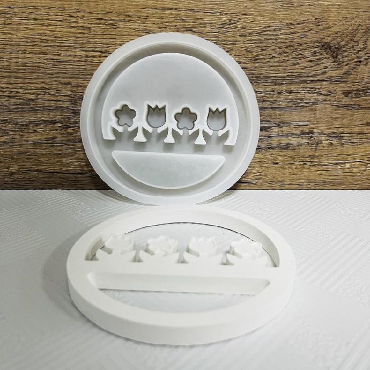 Circular Shaped Silicones Molds for Making Gypsum Decorations, Epoxy Resin Casting