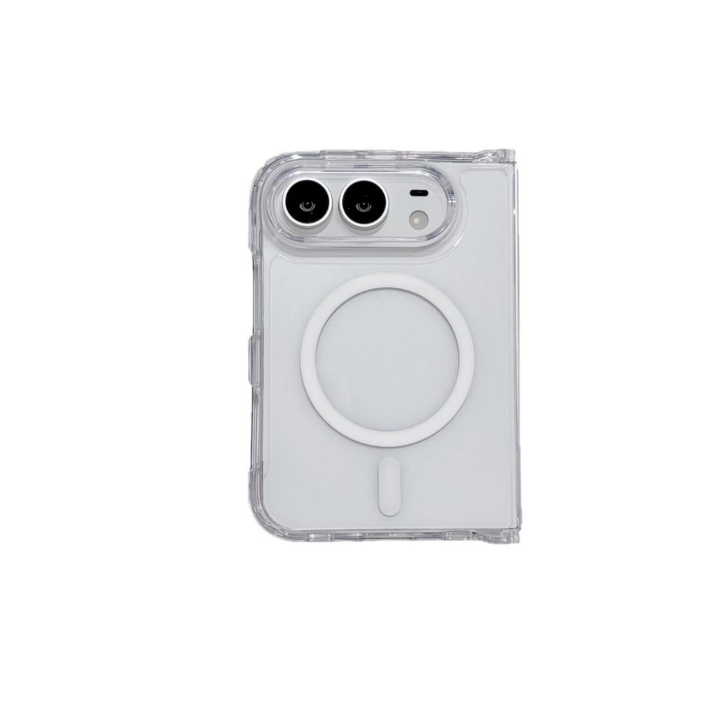 Applicable to iPhone11UItra transparent folding magnetic mobile phone case simple acrylic airbag anti-drop protective cover