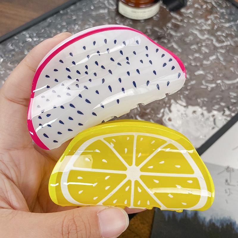 Pinza para el pelo de fresa de acetato Serie de frutas de personalidad Pinza Pinza para el pelo de sandía Accesorios para el pelo Pinzas de cereza Pinzas para el pelo de mujer