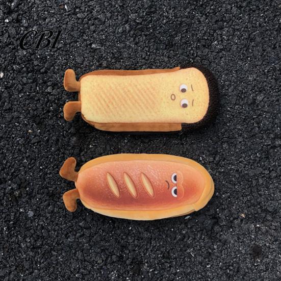 Skin-friendly Pencil Bag Cute Bread Case, Plush Large Capacity Pen Pouch, Case Soft Shaped Stationery for High School Students Fun Storage