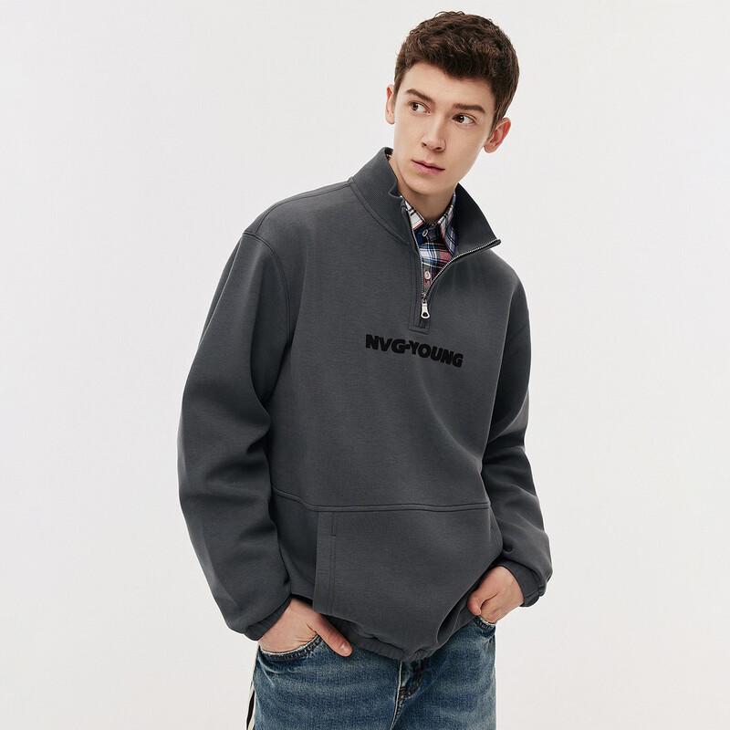 NVG·YOUNG Unisex Fleece Lined Half-Zip Pullover Sweatshirt