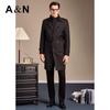 Men's Detachable Wool Lined Business Trench Coat