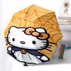 1pc Hello Kitty Halloween Umbrella Automatic Open/close, 8-Rib Durable Frame, Compact Folding Design, Ideal Birthday/Holiday Gift 1138A
