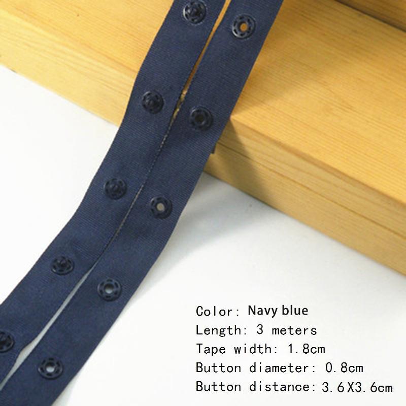 

3 метра смоляные кнопки круглые пластиковые кнопки застежки-кнопки пряжки ремня для детской одежды ленты аксессуары для одежды