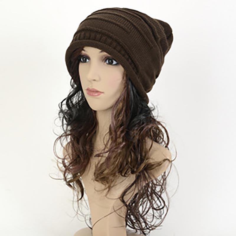 Fashion Warm Winter Knit Crochet Beret Braided Baggy Women Lady Beanie Hat Ski