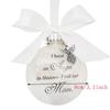 Home Decoration Angel In Heaven Xmas Family Pendant Feather Ball Hanging Ornament Memorial Ornament